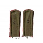 Погоны полевые вшивные красноармейца с красными кантами обр. 1943 г.