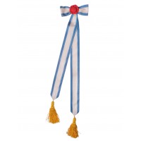 Лента ордена Ушакова 2 степени с бантом и кистями для боевого знамени