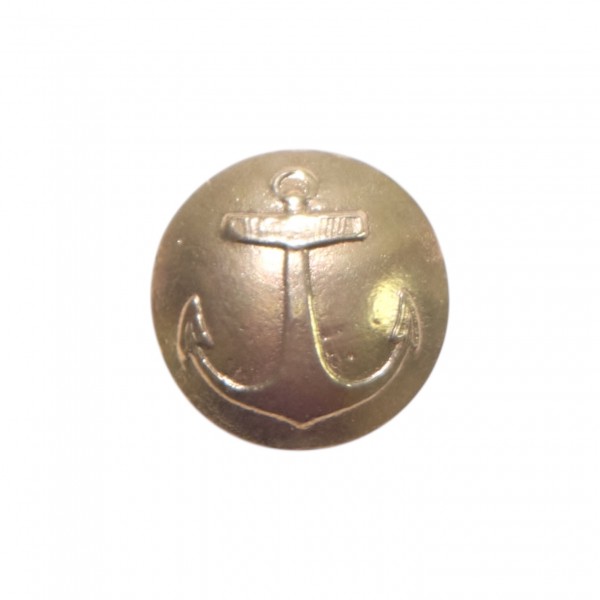 Пуговица 22 мм латунная с якорем РИФ