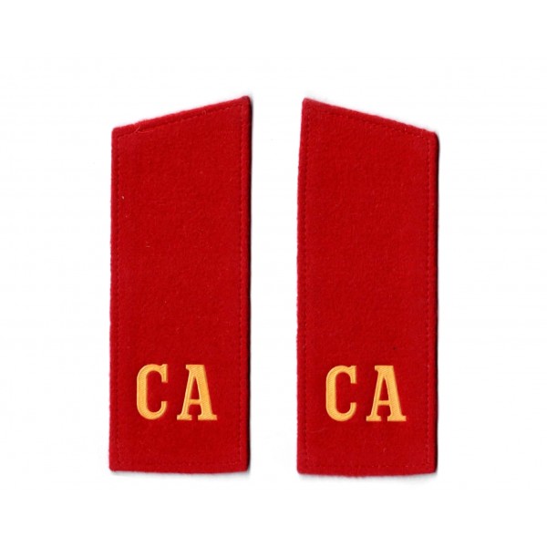 Погоны солдатские х/б красные с шифровками "СА"