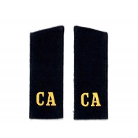 Погоны солдатские х/б черные с шифровками "СА"