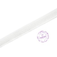 Метр полуштабского басона шириной 11 мм белого цвета 