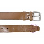 Ремень кожаный солдатский коричневый с одношпиньковой пряжкой (б/у)