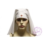 Косынка медицинская женская с красным крестом