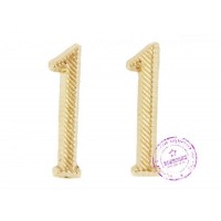 Пара шифровок латунных - цифры "1"